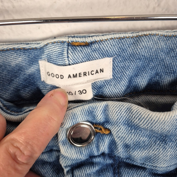 Good American Womens 10/30 Blue Good Legs Cigarette Fit GLSPBD731T BLUE841 Pants - Picture 9 of 15